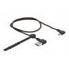 USB kabelis DeLOCK EASY-USB 2.0 Type-A į Micro-B kištukas 0,5 m juodas