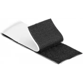 Klettband selbstklebend mit Haft- und Flauschband L 1 m x B 50 mm schwarz