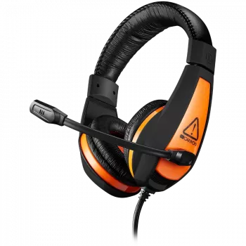 CANYON Star Raider GH-1A, žaidimų ausinės 3.5 mm lizdu, su reguliuojamu mikrofonu ir garsumo valdymu, su 2in1 3.5 mm adapteriu, kabelis 2 m, juodos spalvos, 0.23 kg