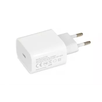 Vidinis USB-C greitasis įkroviklis IBOX C-37, 20 W, USB-C PD 3.0, 3 A išėjimas, baltas