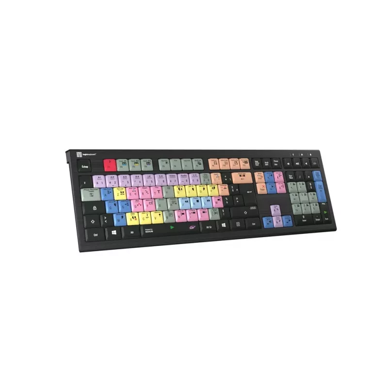 Logickeyboard LKB-EDIUS-A2PC-FR klaviatūra, USB, AZERTY, prancūziška, juoda