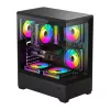 Korpusas DarkFlash C365 (juodas) su 5 ventiliatoriais