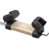 USB atmintukas Silicon Power DS72 250 GB, USB 3.2 Gen 2 Type-A / Type-C, aliuminis/guminis dangtelis, auksinis