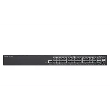 Valdomas L2 Gigabit Ethernet komutatorius Lancom Systems GS-2426 — 24× Gigabit RJ-45, 1U stovas, MAC 8000, AC maitinimas