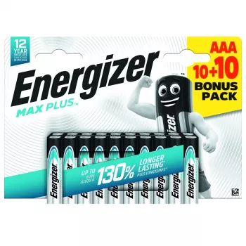 Energizer Max Plus Micro (AAA) baterija šarminė-manganinė 1,5 V 20 vnt. (E304145700)