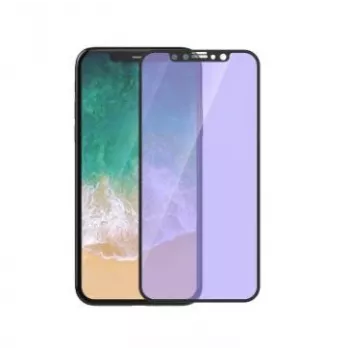 Devia grūdinto stiklo apsauginis stiklelis iPhone X/XS 5,8 colio, anti-mėlyna šviesa, juodas