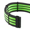 Vidinis maitinimo kabelių rinkinys CableMod CM-PCSR-FKIT-NKKLG-R, juoda/žalia, ModMesh, Corsair RMi/RMx/RM (Black Label)