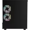 Kompiuterio korpusas Micro ATX Thermaltake View 170 WS ARGB, juodas, su 2x 120 mm šoniniais ir 1x 120 mm galiniu ventiliatoriumi, 2.5/3.5 colio kietieji diskai