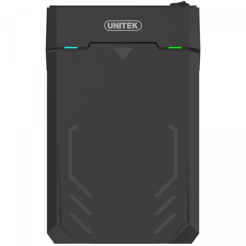 Išorinis HDD/SSD dėklas Unitek Y-3035 – 2.5/3.5 colio SATA, USB 3.2 Gen 1 (USB Type-B), 6 Gbit/s, juodas, su maitinimo adapteriu