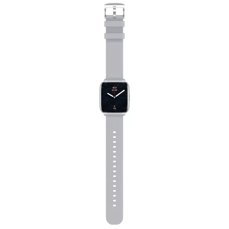myPhone Watch Pastel išmanusis laikrodis, 4,45 cm (1,75 colio) AMOLED ekranas, 390 x 450 taškų, Bluetooth 5.3, atsparus vandeniui, sidabriškai pilkas