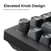 Mechaninė klaviatūra Keychron V1 Ultra 8K — 75% formatai, QWERTY, Bluetooth, RGB, Juoda
