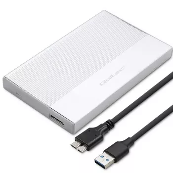 Išorinis korpusas 2,5 inch SATA SSD/HDD QOLTEC 52278 USB 3.0, palaiko iki 2 TB