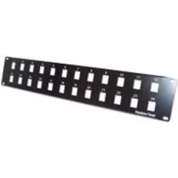 Patch Panel Tecline 908060 24 Keystone Jungtims, 1U Montavimui Stove