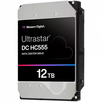 WD Ultrastar DC HC555 12TB 512e SE, 3,5 colio, 512 MB, 7200 RPM, SATA, NP3