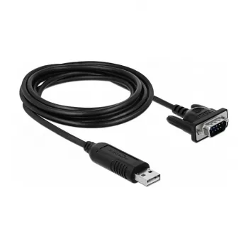 USB 2.0 į RS-232 adapterio kabelis DeLOCK 66282, 1,8 m, juodas