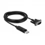 USB 2.0 į RS-232 adapterio kabelis DeLOCK 66282, 1,8 m, juodas