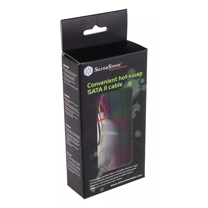 SATA kabelis Silverstone CP05 0,5 m juodas