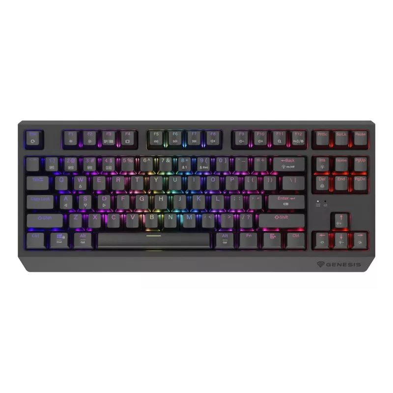 GENESIS Thor 230 TKL klaviatūra, Gaming, USB + RF belaidis + Bluetooth, QWERTY US English, juoda