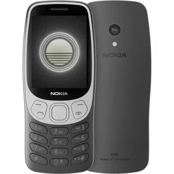 Nokia 3210 4G (2024) (TA-1618) | Grunge Black | 2,4 colio TFT ekranas | 128 MB atmintis | 64 MB RAM | Dual SIM | Bluetooth 5.0 | 2 MP pagrindinė kamera