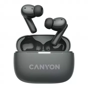 Canyon CNS-TWS10BK Belaidės ausinės Tikras belaidis stereofoninis (TWS) Į ausį Skambučiai/muzika/Sportas/Kasdienis naudojimas USB Type-C Bluetooth Juodos