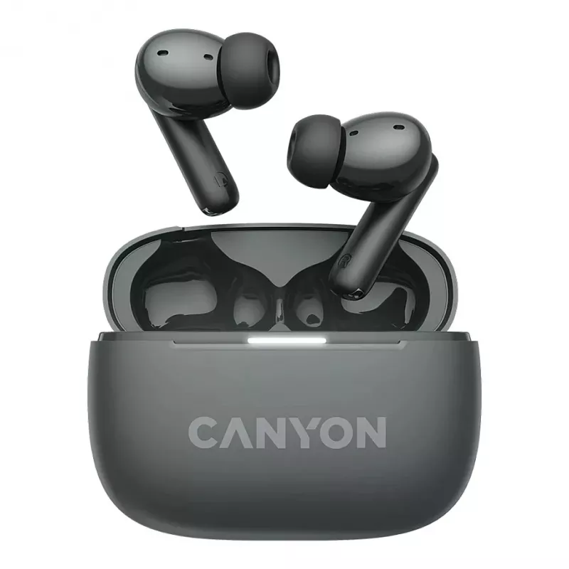 „Canyon OnGo TWS-10 ANC+ENC“ belaidės ausinės į ausis, pilkos (CNS-TWS10BK)
