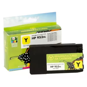 Suderinama kasetė Static Control HP 953XL (F6U18AE), geltona (nauja mikroschema)