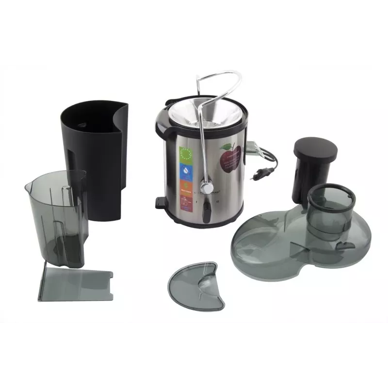 Sulčiaspaudė ESPERANZA EKJ002 — 500 W, 0,45 l talpa sultims, 1,5 l minkštimo talpykla, nerūdijantis plienas/juoda