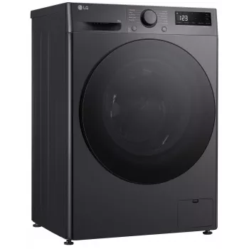 Skalbimo mašina LG F2WR508S2M – priekinė pakrova, 8 kg, 1200 aps./min., A energijos klasė, 60×48 cm, LED, vidurio juoda