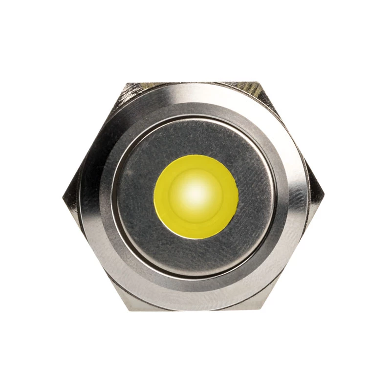DimasTech vandalams atsparus jungiklis / mygtukas 25 mm Silverline Dot RGB PD212