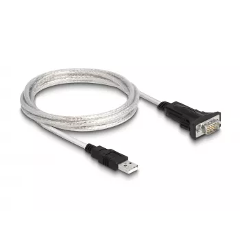 DeLOCK 63465 USB 2.0 į RS-422/RS-485 adapterinis kabelis 1,8 m, juodas/skaidrus