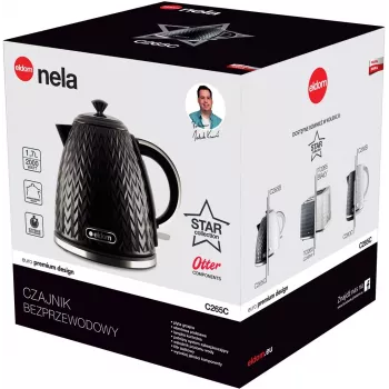 ELDOM NELA virdulys, 1,7 l, 2000 W, juodas