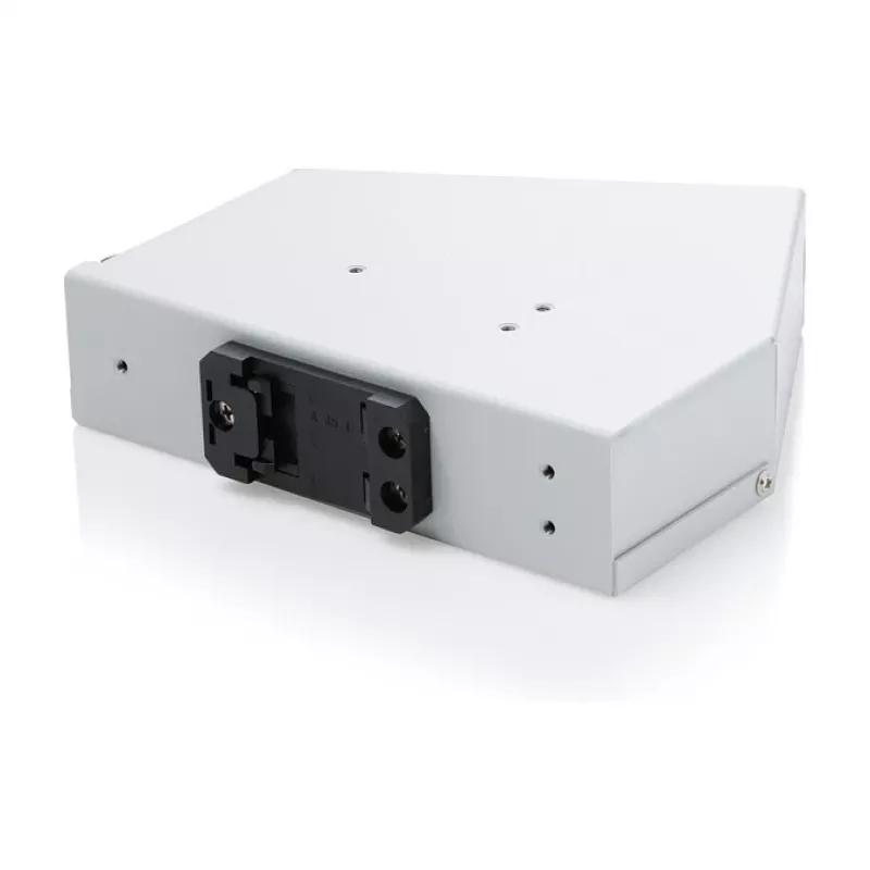 DIN bėgelio šviesolaidžių suvirinimo skirstytuvas DIGITUS DN-96894 — kampuotas, 6 SC SX / LC DX, aliuminis, pilkas