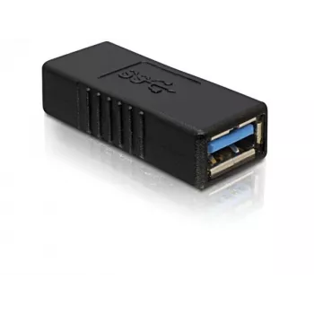 DELOCK USB 3.0 A-A adapteris, USB-A lizdas į USB-A lizdą, juodas, USB 3.0 duomenų perdavimas