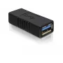 DELOCK USB 3.0 A-A adapteris, USB-A lizdas į USB-A lizdą, juodas, USB 3.0 duomenų perdavimas