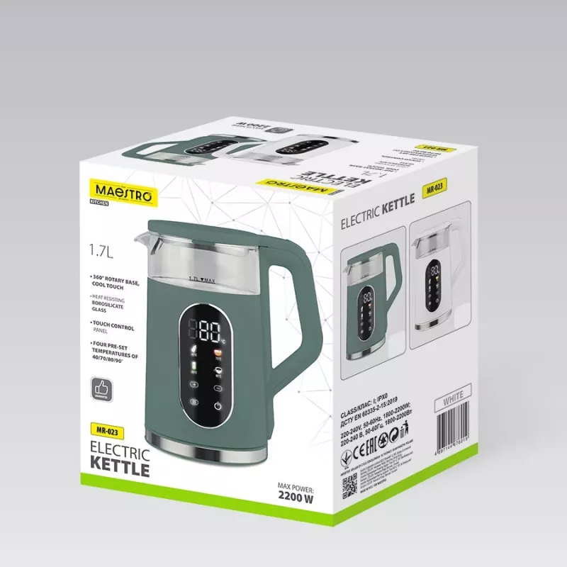 Elektrinis virdulys Maestro MR-023-WHITE, 1,7 l, 2220 W