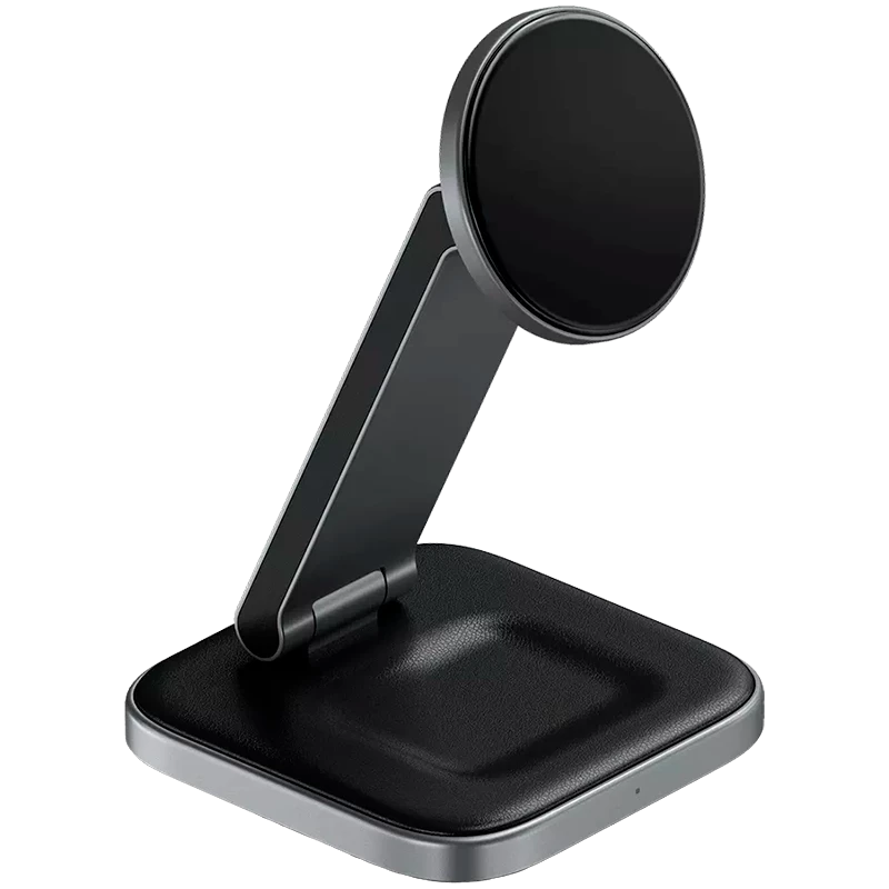 SATECHI 3-in-1 Sulankstomas Qi2 belaidis įkrovimo stovas (Space Gray) su A, C, G kištukais