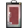 Krusell Sunne 4 Card FolioWallet dėklas iPhone XS Max, raudona, natūrali oda