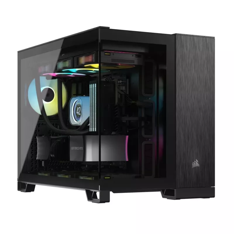 Kompiterio korpusas Corsair CC-9011287-WW Midi bokštas Aliuminis, Juodas