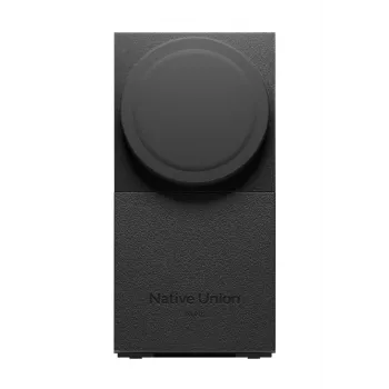 Belaidis 3 viename Qi2 įkroviklis Native Union Rise Intl Black su USB maitinimo adapteriu ir 2 m laidu