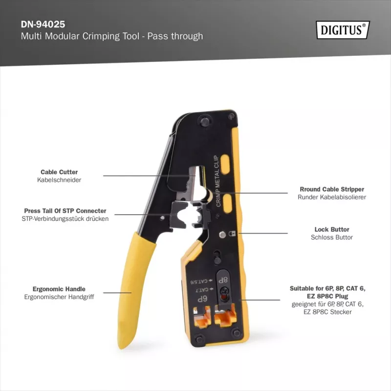 Kombinuotos modulinės užspaudimo replės T DN-94025