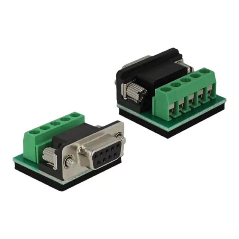 Delock 62920 serijinis konverteris RS-232 DB9 lizdas į RS-422/485 DB9 kištukas, ESD 15 kV