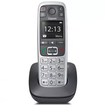 Gigaset E560 belaidis DECT telefonas su skambučio numerio atpažinimu, juodai sidabrinis