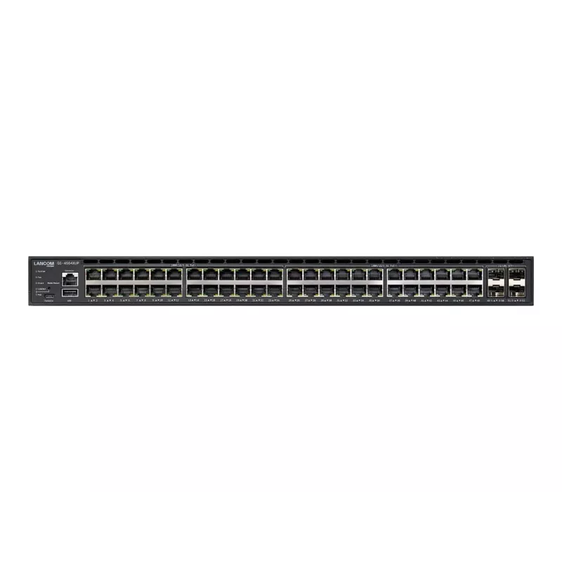 LANCOM GS-4554XUP - Valdomas L3 jungiklis - 24 x 100/1000/2,5G (PoE++) + 24 x 10/100/1000 (PoE+) + 4 x SFP+ + 2 x QSFP+ - Stalinis, montuojamas į stelažą - PoE++ (1440 W) (61884)