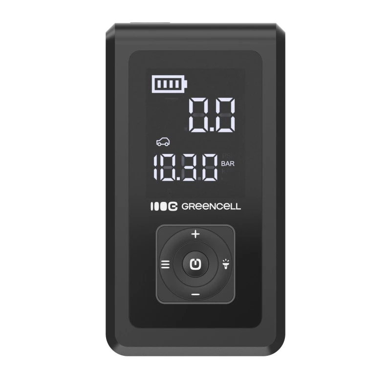 Power bank Green Cell CJSGC03 8000 mAh Li‑Jon, OLED ekranas, USB‑C ir USB‑A, 500 mA išėjimas, įmontuotas žibintuvėlis