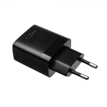 Fiksuotas dviejų prievadų kelioninis USB įkroviklis FIXC17N-2U-BK, 17W, nešiojamas USB maitinimo adapteris, juodas