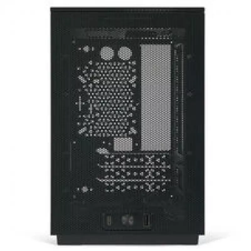 Mini ITX/ATX kompiuterio korpusas ssupd Meshroom D (CS-MRD-BK-1) – kompaktiškas juodas korpusas su tinklinėmis plokštėmis