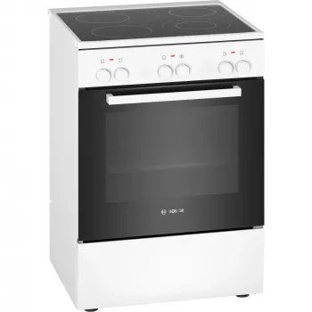 Bosch HKA090220 laisvai pastatoma viryklė Elektrinė Keraminė kaitlentė Balta
