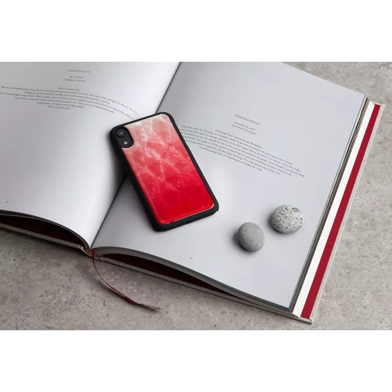 Dėklas telefonui iKins, iPhone XR, rožinio ežero ir juodos spalvos dviejų tonų apsauginis dangtelis