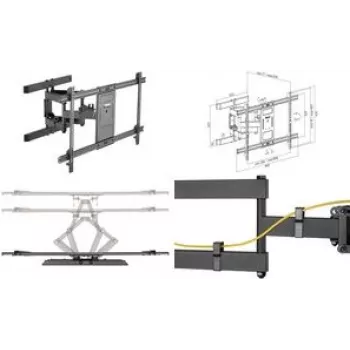 LOGILINK BP0115 TV sieninis laikiklis 43-90 colių pakreipimas +3-15 pasukimas +-60 428mm