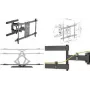 LOGILINK BP0115 TV sieninis laikiklis 43-90 colių pakreipimas +3-15 pasukimas +-60 428mm